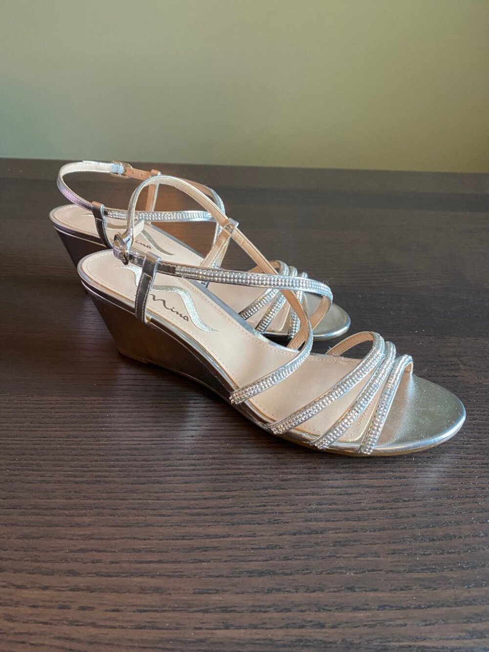 Nina Womens Neona Silver Dress Shoes - Size 8.5